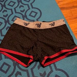 Varsity cheetah shorts